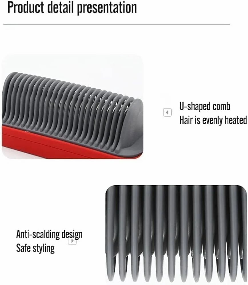 Hair Straightener Comb Brush